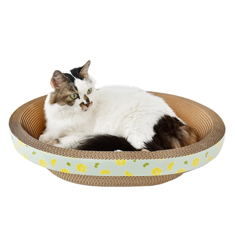 Cat Toilet Cardboard Cat Litter Box scratching bed scratcher with catnip free