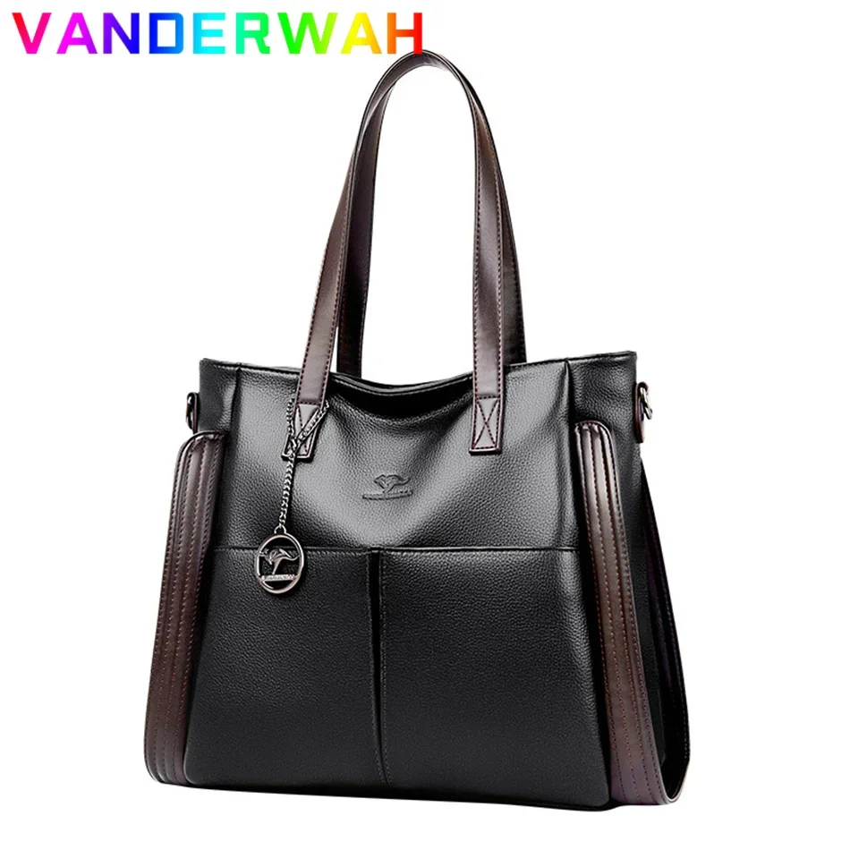 High-end Leather Tote Large Capacity Women Bags Luxury Designer Big Hand Bags Ladies Brand Shoulder Messenger Bolsas Feminina