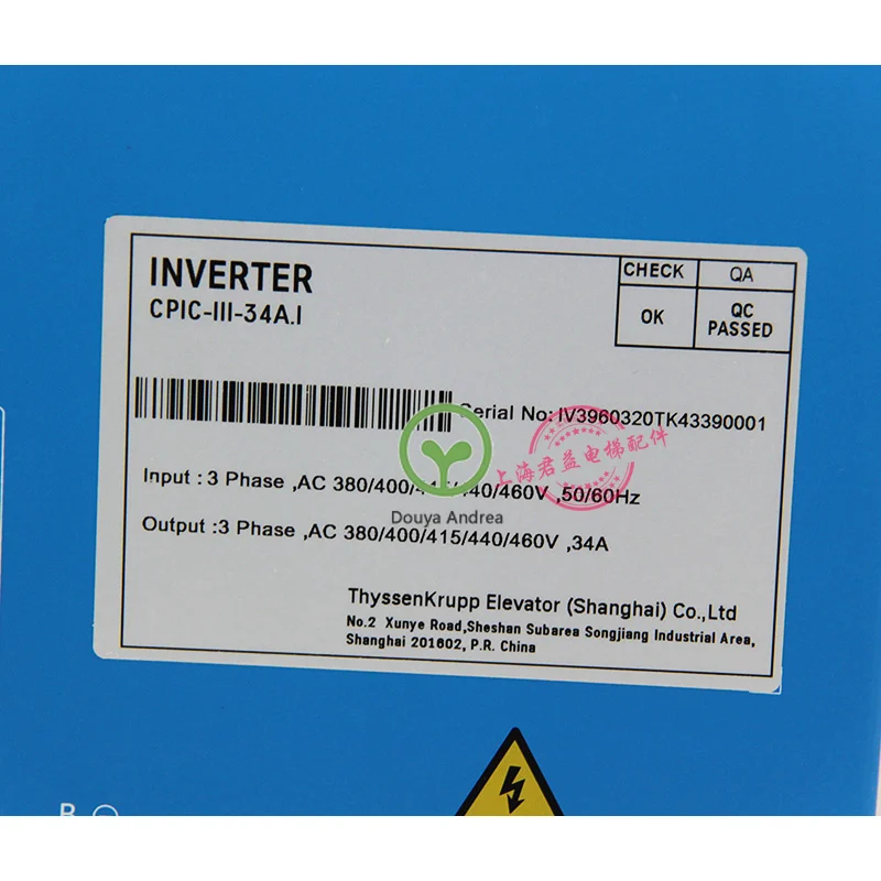 

Suitable for Thys sen elevator inverter CPIC-III-34A.A CPIC-III-27A.I all-in-one machine
