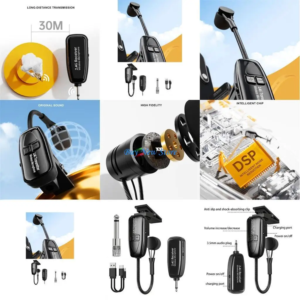 

20CE Reliable 2.4G Wireless Microphones Saxophone Trumpets Wireless System , Wide Coverage