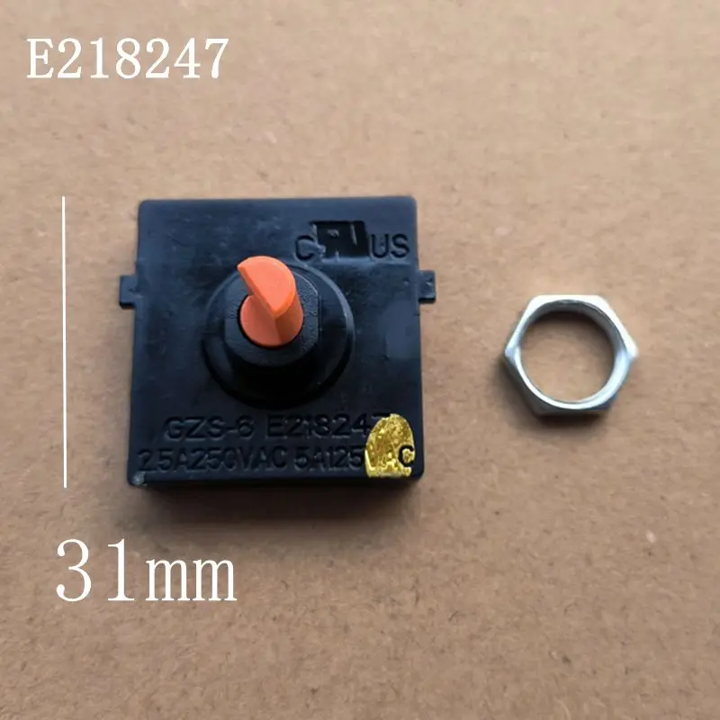 4-Speed Switch for Electric Fans - GZS-6 Rotary Switch for E218247 Fan Speed Adjustment 2.5A/5A 125V/250V