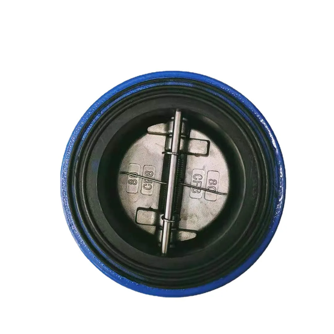 Cast Steel Lined Rubber Wafer Type Double Disc Check Valve Resistant Acid Resistant