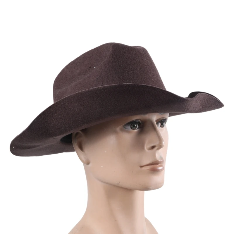 Cappello minimalista N80C Cappello alla da donna Cappello in maschera Cappello Fedora in feltro lana unisex