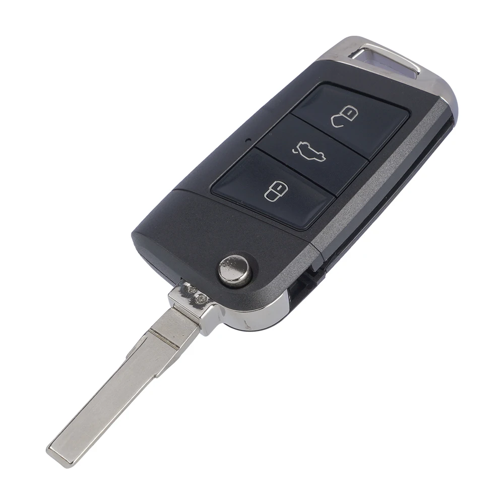 XNRKEY 3 button MQB Style Flip Remote Car Key Shell Case For Volkswagen Skoda Octavia A7 VW Golf Case cover