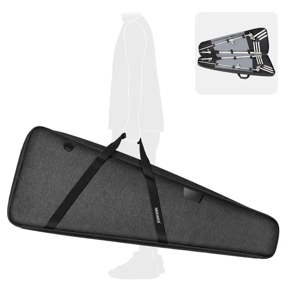 

Прочный чехол-сумка Neewer 61 x 22 x 10 дюймов с подставкой C и ремешком-ручкой для 2 упаковок подставок C, черный