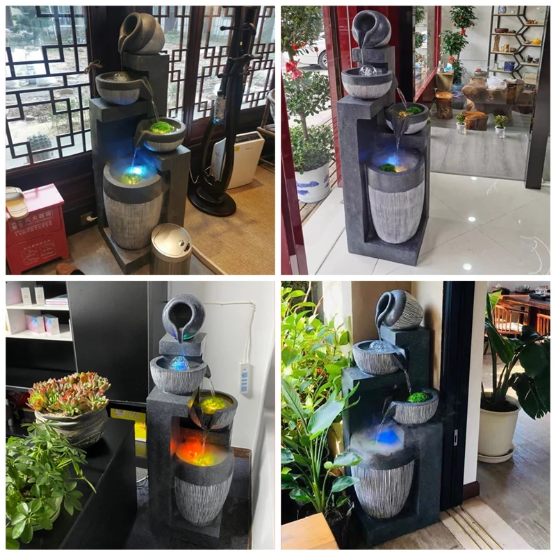 تعميم المياه، ديكورات غرفة المعيشة، مرطب محظوظ للهبوط على نطاق واسع، عجلة فنغ شوي المفتوحة الراقية