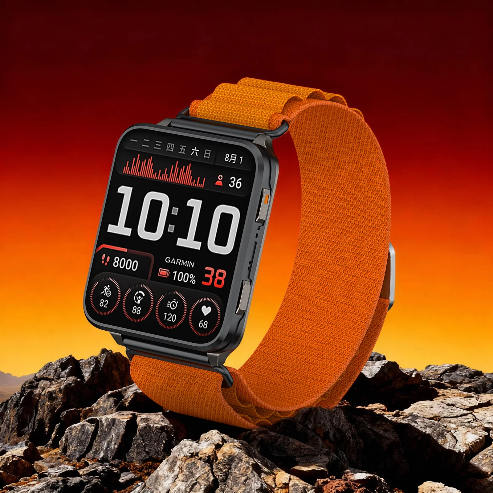 لـ Garmin Venu X1 سوار معصم بديل من النايلون متوافق مع Garmin Venu X1/sunnto 9 7 Smartwatch Correa