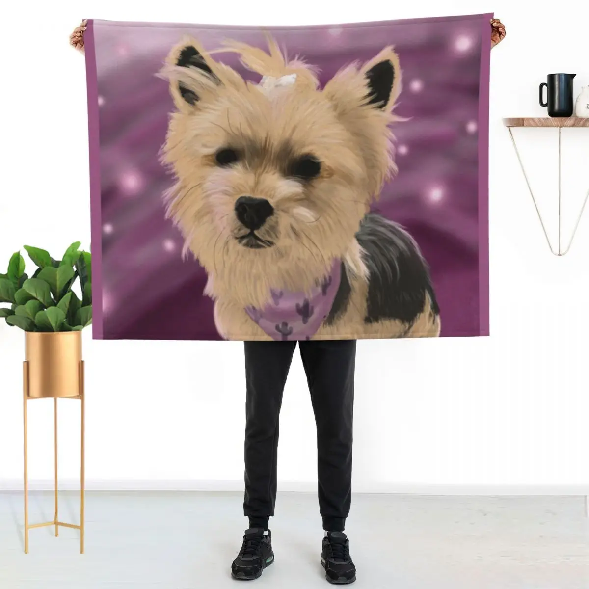 

Daisy the Yorkshire Throw Blanket Fade Resistant Durable Throw Blanket
