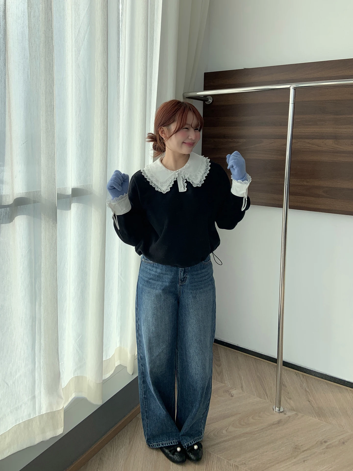 

Ретро-джинсы синего цвета с высокой талией и прямыми штанинами, больших размеров, для женщин, скрывающие недостатки фигуры, утягивающие, с высокой талией, из денима.