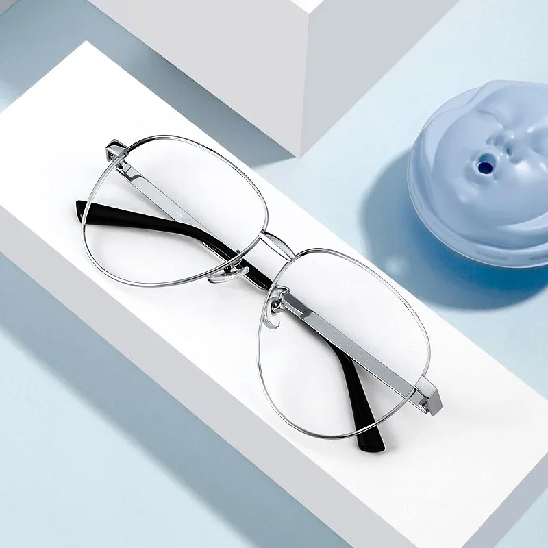 نظارات طيار عصرية جديدة للرجال والنساء من OLLYMURS خفيفة للغاية بتصميم عتيق كبير الحجم إطار نظارات طبية بصرية GG2280