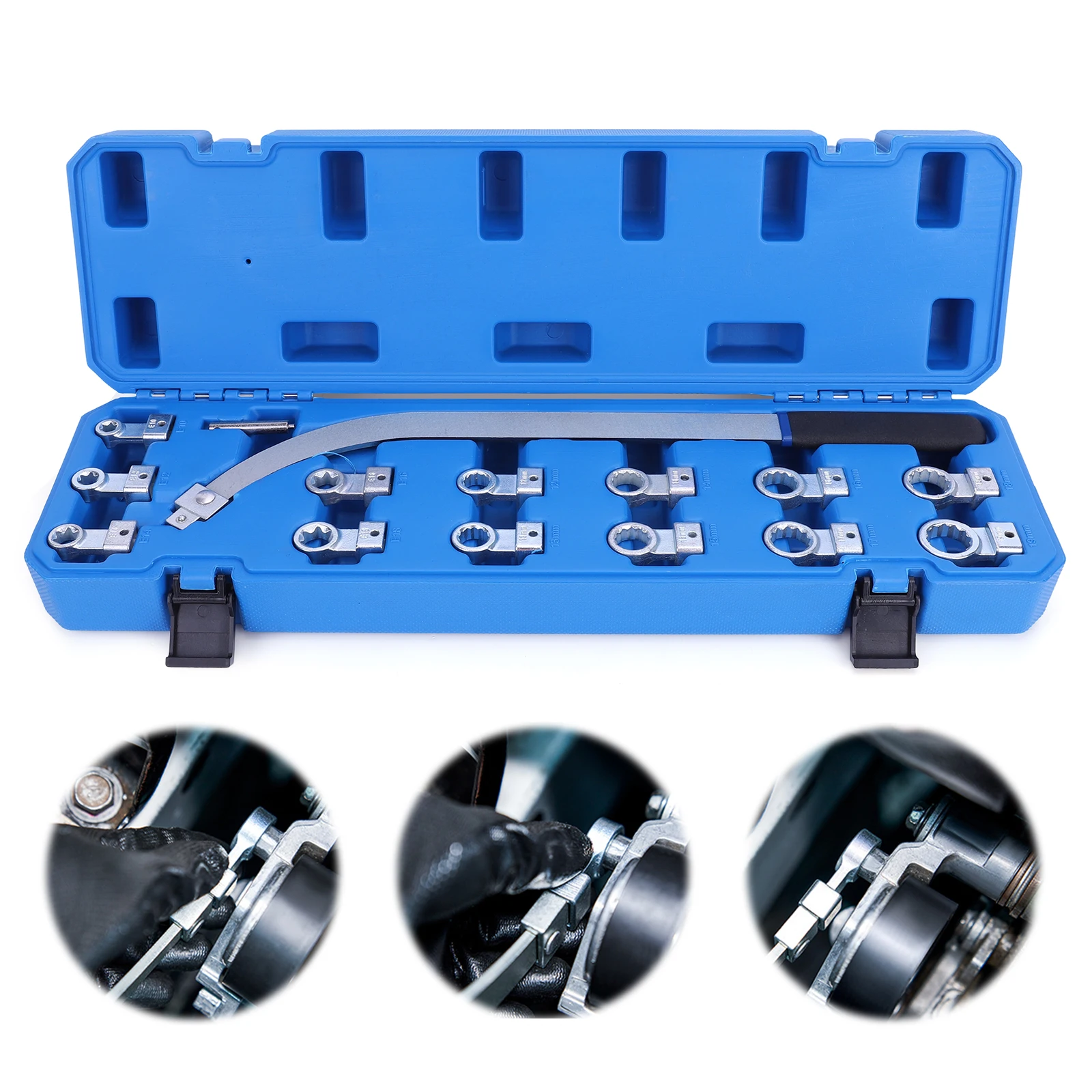 

15PCS Universal Auxiliary Idler Belt Tensioner Auxiliary Belt Tensioner Pulley Wrench Set Screw Removal Tool for Most Vehicles
