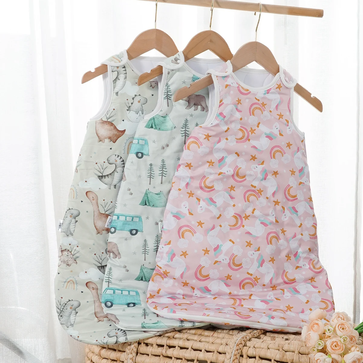 Elinfant 100% poliester gruby śpiwór dziecięcy przytulna miękka kamizelka bez rękawów Design Baby Sleep Sakc na zimę