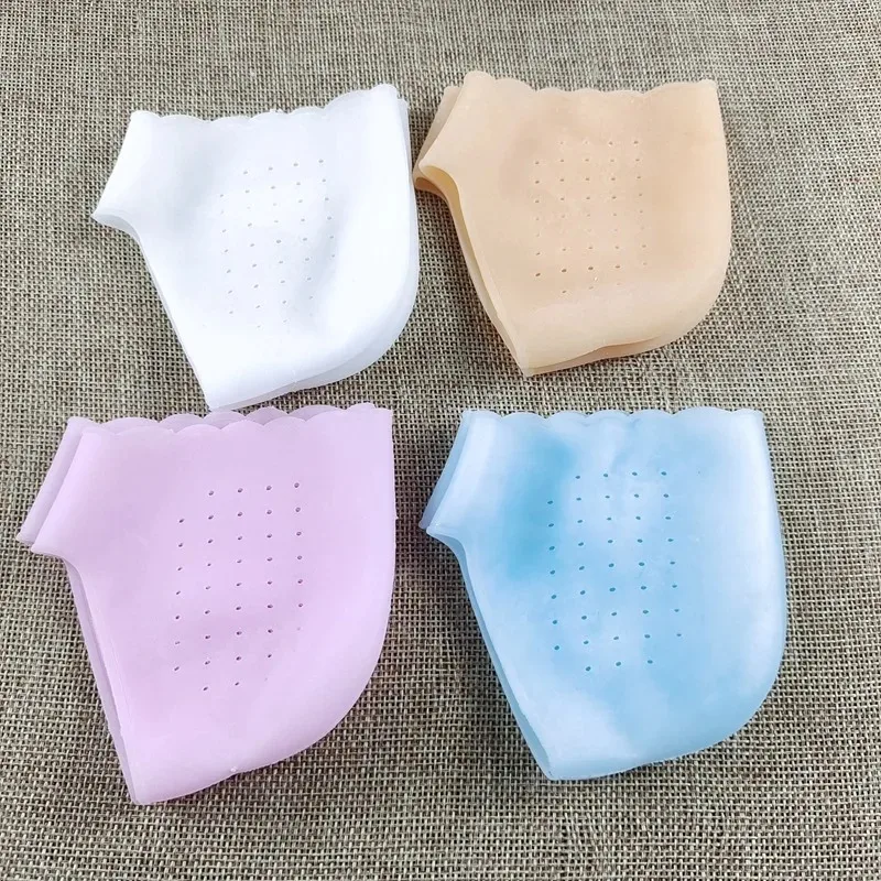 1pair Silicone Feet Care Socks Anti-Cracking Moisturizing Gel Heel Thin Socks Lace Heel Cover with Hole Foot Skin Care Protector image 6