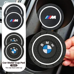 Car Coaster Water Cup Non-Slip Silicone Mat Pad For BMW 1 2 3 4 5 7 Series X1 X3 X4 X5 X6 X7 F10 F15 F16 F20 F30 F18 F25 E36 E46