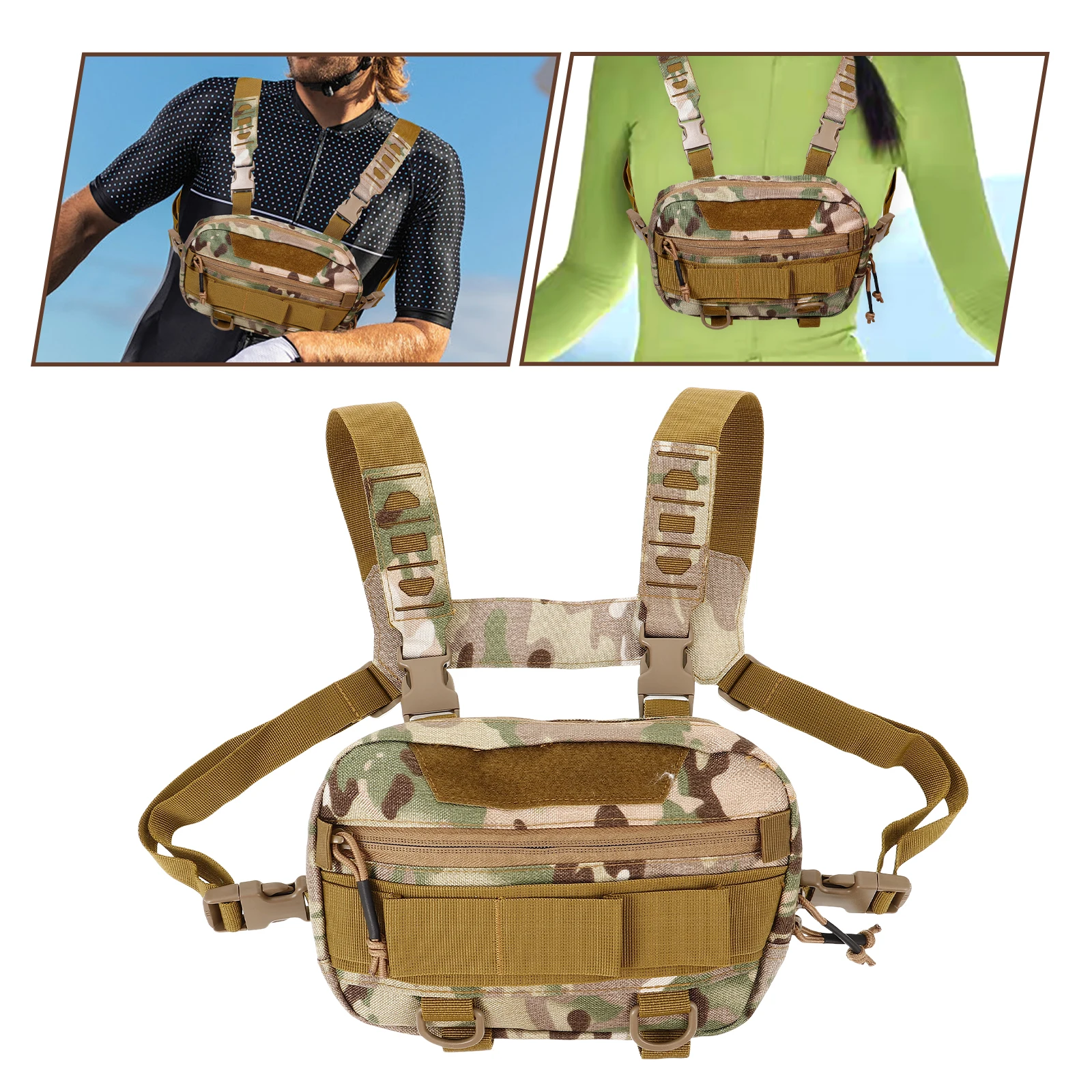 

Multifunctional Outdoor Bag Sling Hiking Lightweight Chest Tool Pouch Mens for Fanny Pack Travel