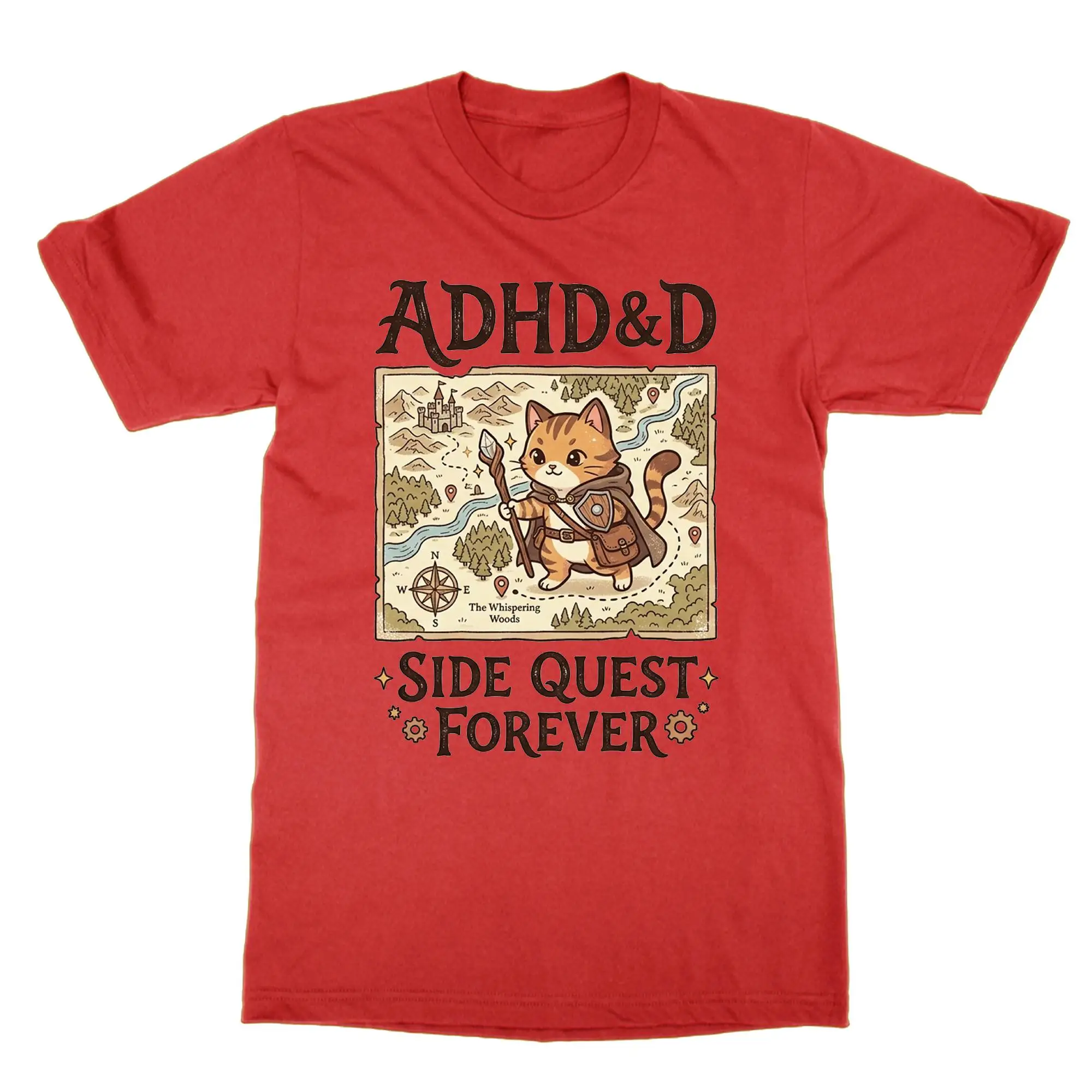 ADHD&D Side Quest Forever T-shirt, ADHD Gift, Gamer Tee, Neurodivergent Humor Shirt