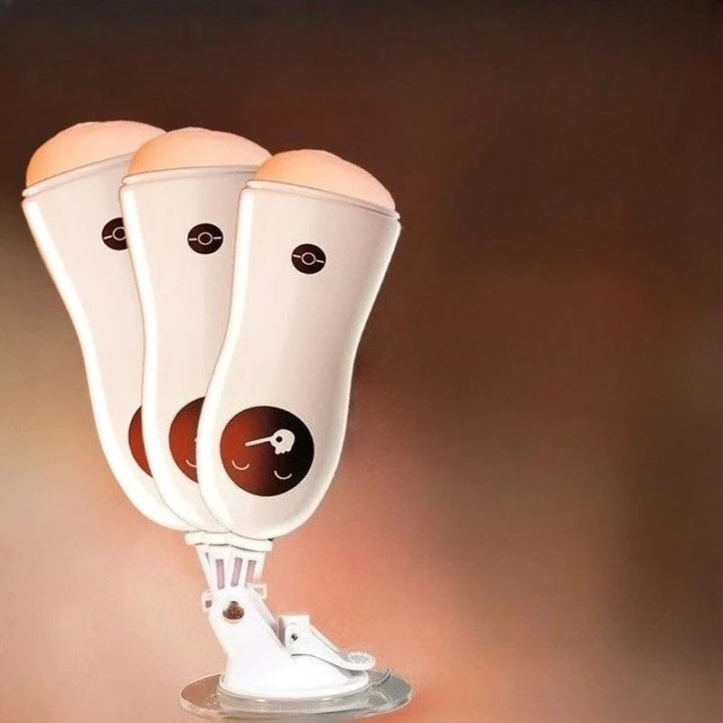 Suction Cup Masturbation Cup with Realistic Texture Penis Trainer Endurance Control Sex Toy for Men view 6