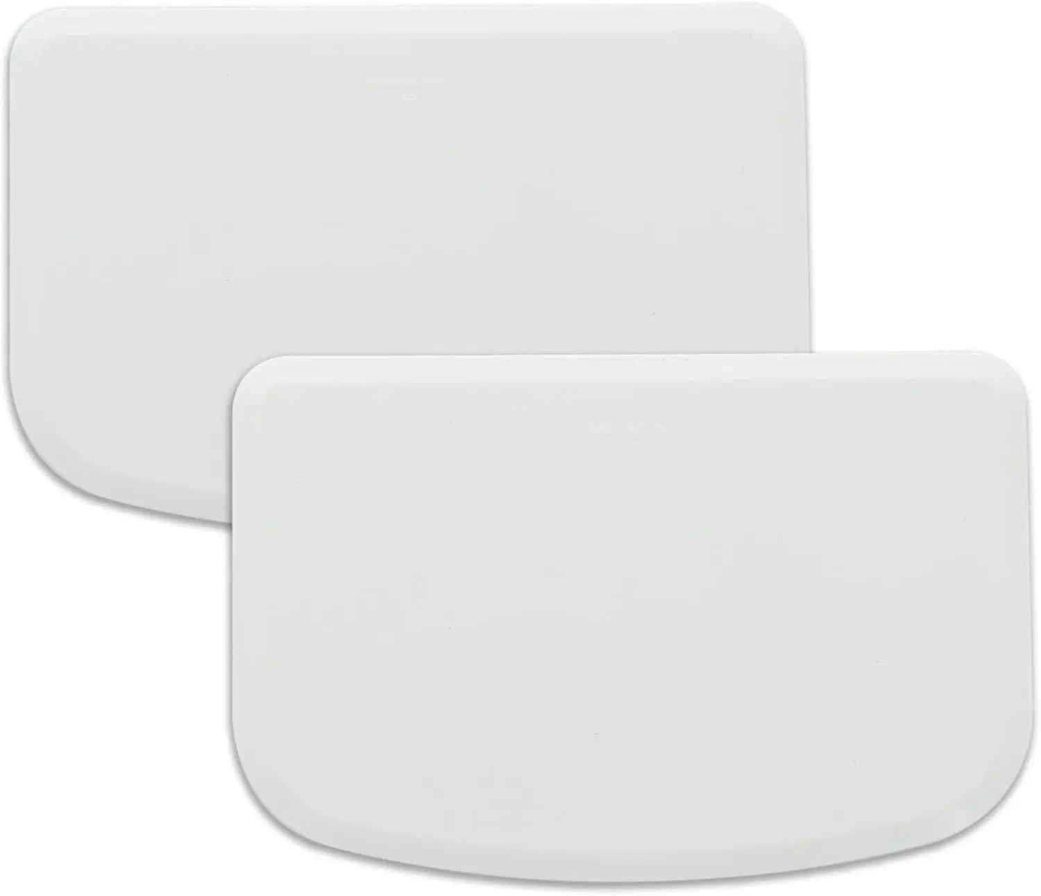 

White Bowl Scraper Flexible Food Safe Plastic Scraper Chopper Multipurpose Good Grip Curved and Flat Edge Pizza and Dough Cutter