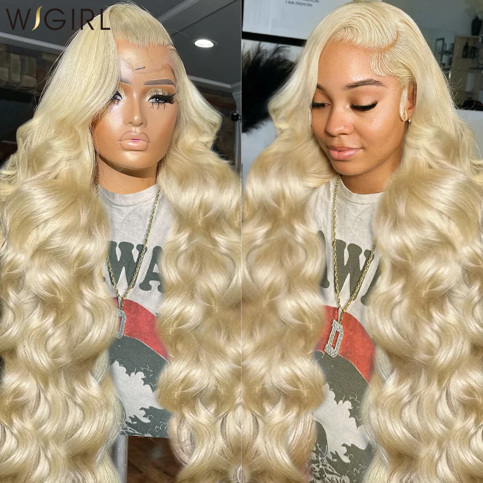 Wigirl 40 inch Body Wave Honey Blonde 13x4 Lace Frontal Human Hair Wigs 613 Colored 13x6 Lace Frontal Wig For Women