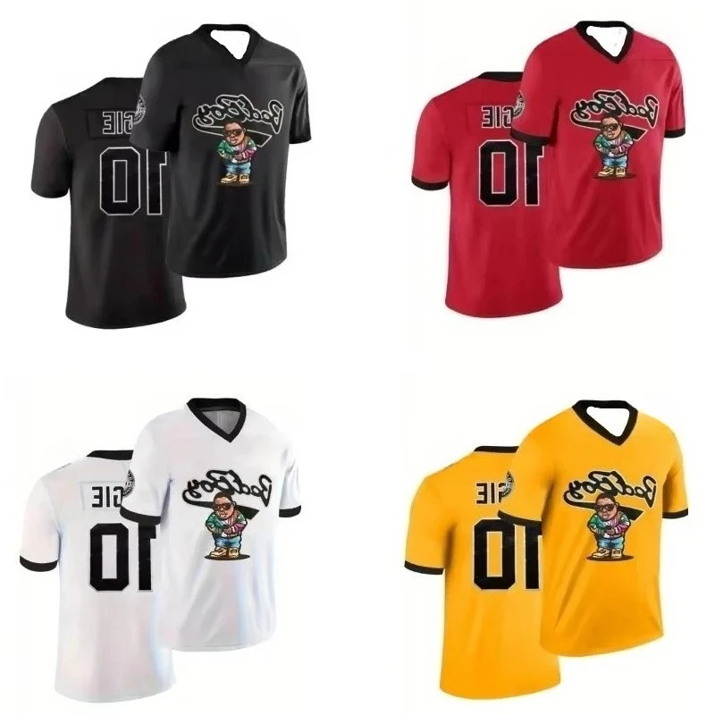 #10 Retro Print Bad Boy Football Jersey Breathable Knit Sports T-shirt Loose Fit Couples Suitable All Seasons Sweatshirt Moto