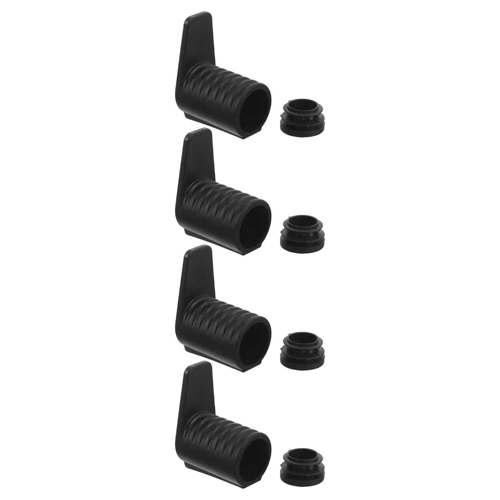 4Sets Piano Stand Rubber Sleeve Anti-Slip Tips X-Style Keyboard Stand Tube End Protector Non-Marking Bumper Covers for Digital