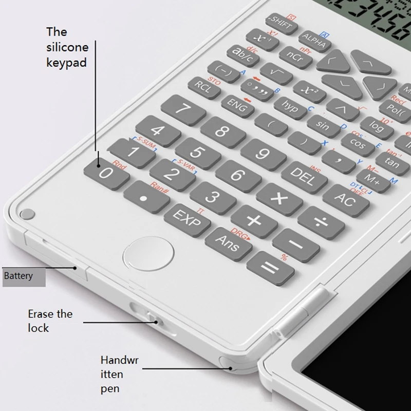 Calculadora de función portátil USB, tablero de dibujo recargable, multifunción, pantalla LCD inteligente, escritura