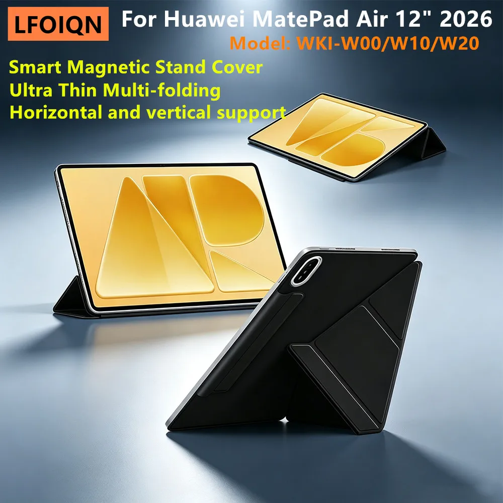 LFOIQN Hülle für Huawei MatePad Air 12 2026, Mehrfach Faltbare Magnetische Hülle für MatePad Air 12'' WKI-W00 W10 W20 Tablet Smart Cover