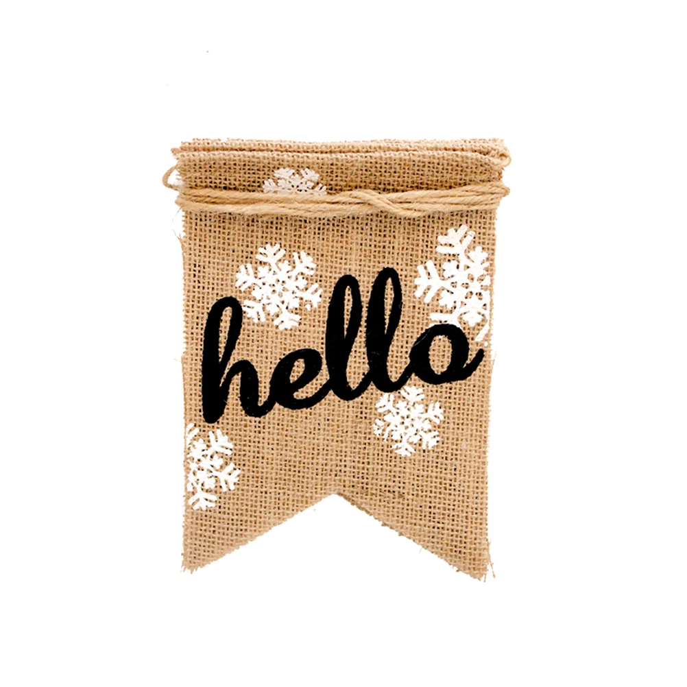 

Snowflake Bunting Linen Winter Banner Party Decoration Garland For Christmas Event Photo Backdrop Winter Theme Decor