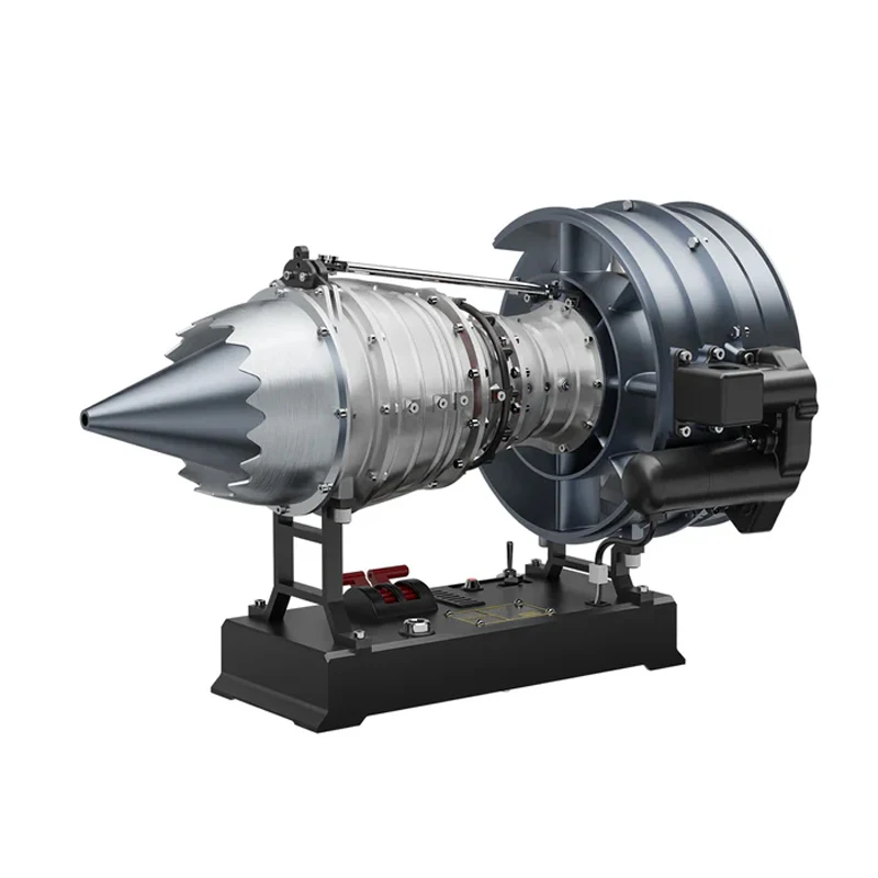 TECHING DM121 Twin Rotor Turbofan Engine Kit DIY Metal Turbofan Engine Kit 300+ Parts Assembly Gift Toy