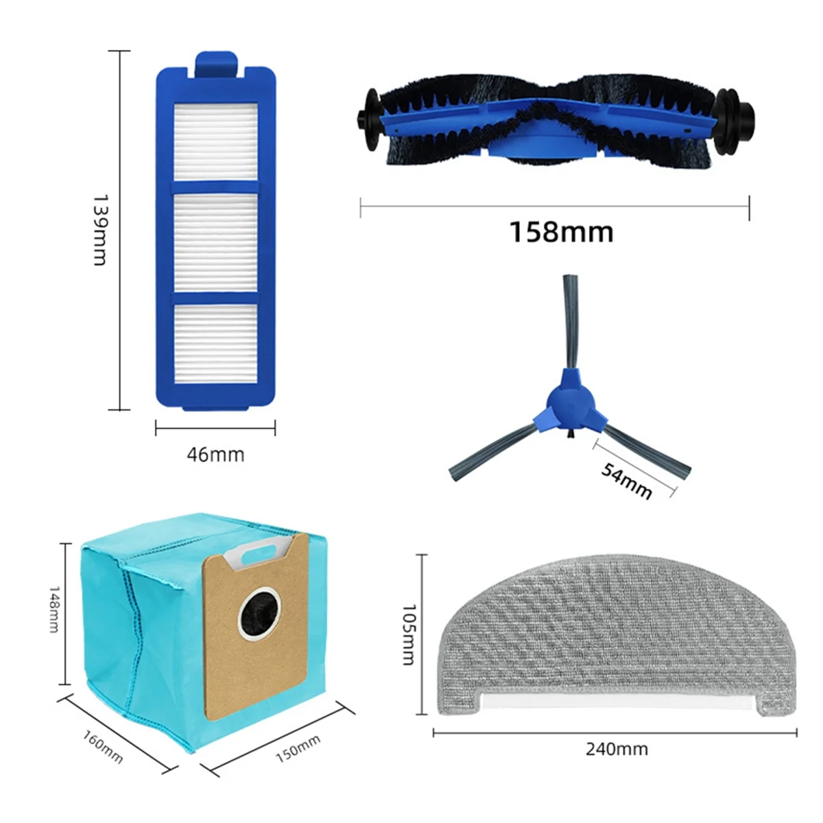 A97G لـ G40 ملحقات قطع الغيار الهجينة استبدال أجزاء مرشحات ممسحة الملابس أكياس الغبار