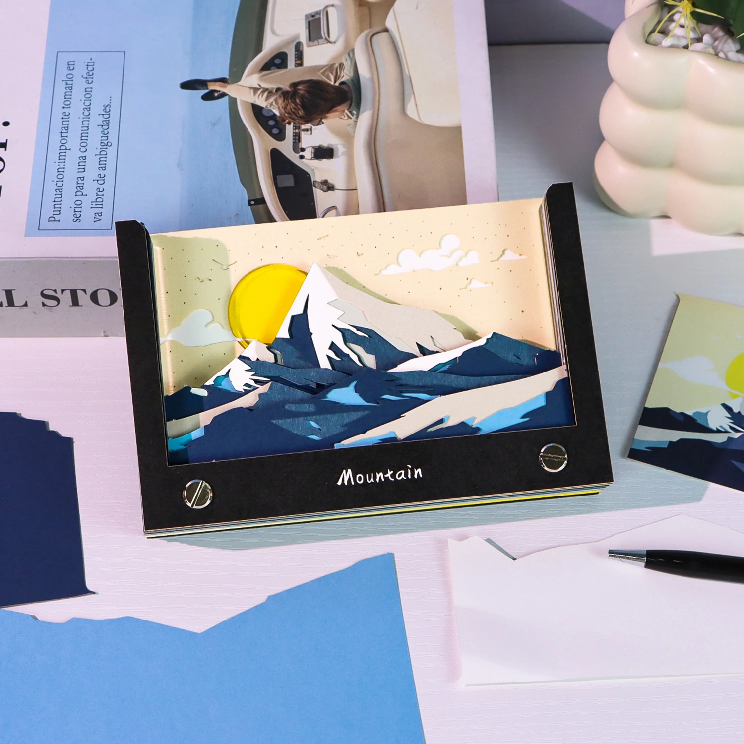 Mountain Paper 3D Notepad Desktop Decorations Memo Pad Block Notes Custom Block Note Paper Novelty Christmas Gifts