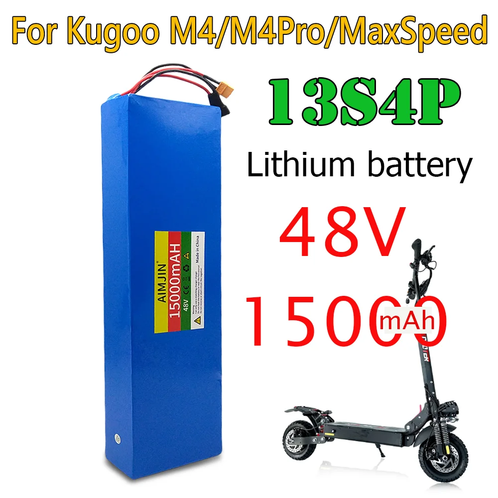 

15000mAh 18650 battery pack 48V 13S4P For Kugoo M4/M4Pro/MaxSpeed electric scooter BMS board battery pack