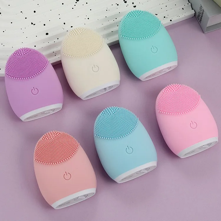 منظف الوجه الكهربائي تدليك الوجه لينة الشعر سيليكون فرشاة تنظيف السيدات مزيل ماكياج التنظيف العميق أداة التجميل #1