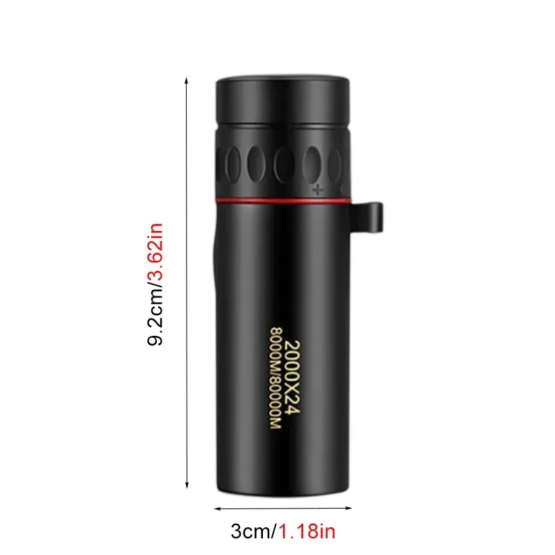 Imagem -06 - Telescópio Monocular hd com Suporte 2000x24 Mini Portátil Celular ao ar Livre Camping Caça Observação de Pássaros