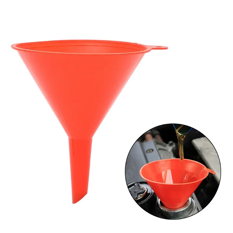 4/8pcs Red Plastic Funnel Set for Car Gasoline Engine Oiling Funnel  Auto Home Kitchen Function Plastic Funnel Home Lab