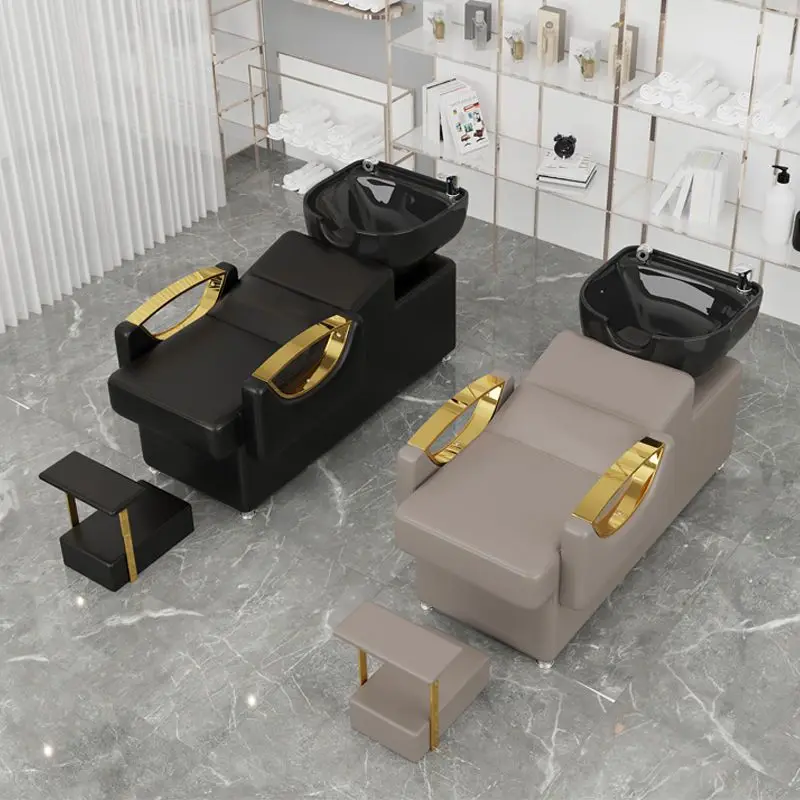 Modern Living Room Multi-functional Shampoo Bed Ceramic Basin Shampoo Bed Barber Equipment Armadietto Parrucchieri Hairdressing
