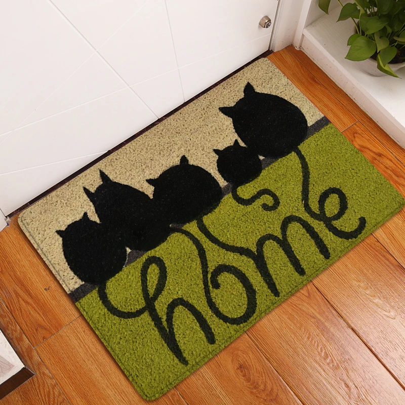 Kitchen Carpet Floor Mats for Living Room Welcome Mat Animal Cute Cat Doormats Kitchen Mat Bathroom Anti-Slip Rug Door Carpet