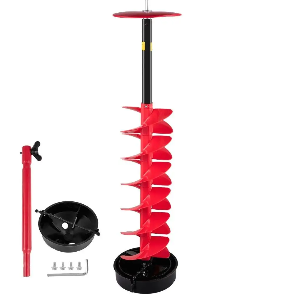 

for ice Drill Auger 6 inch Nylon for ice Auger 39 inch Length Auger Bit with 11.8 inch Extension Rod Drill Adapter Top