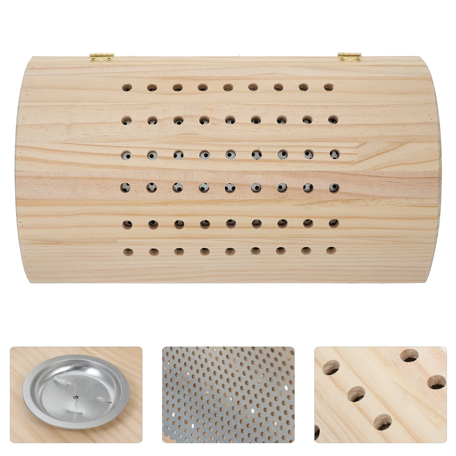 

Moxibustion Pillow Wooden Lumbar Support for Side Back Sleeping Ergonomic Strain Comfortable Home Use Sleep