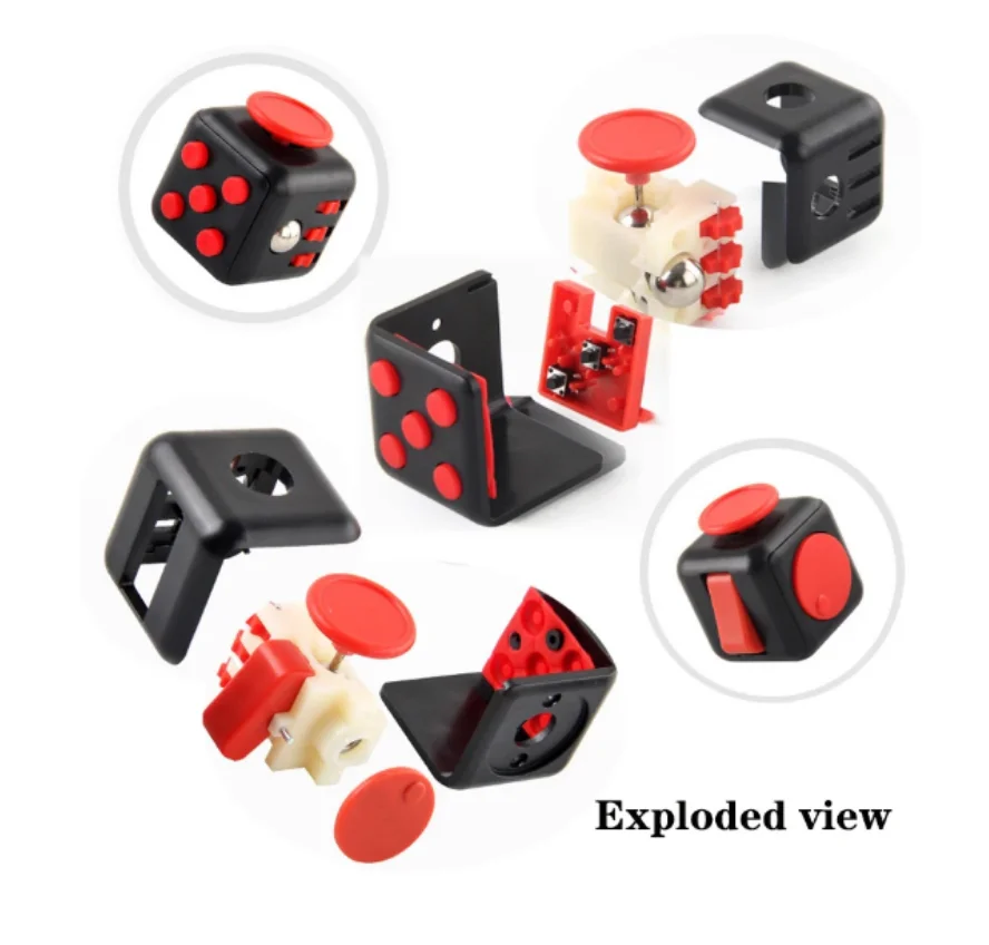 Solid Color Fidget Decompression Dice for Release Stress Autism Anxiety Relieve Adult Kids Stress Relief Anti-Stress Fingertip