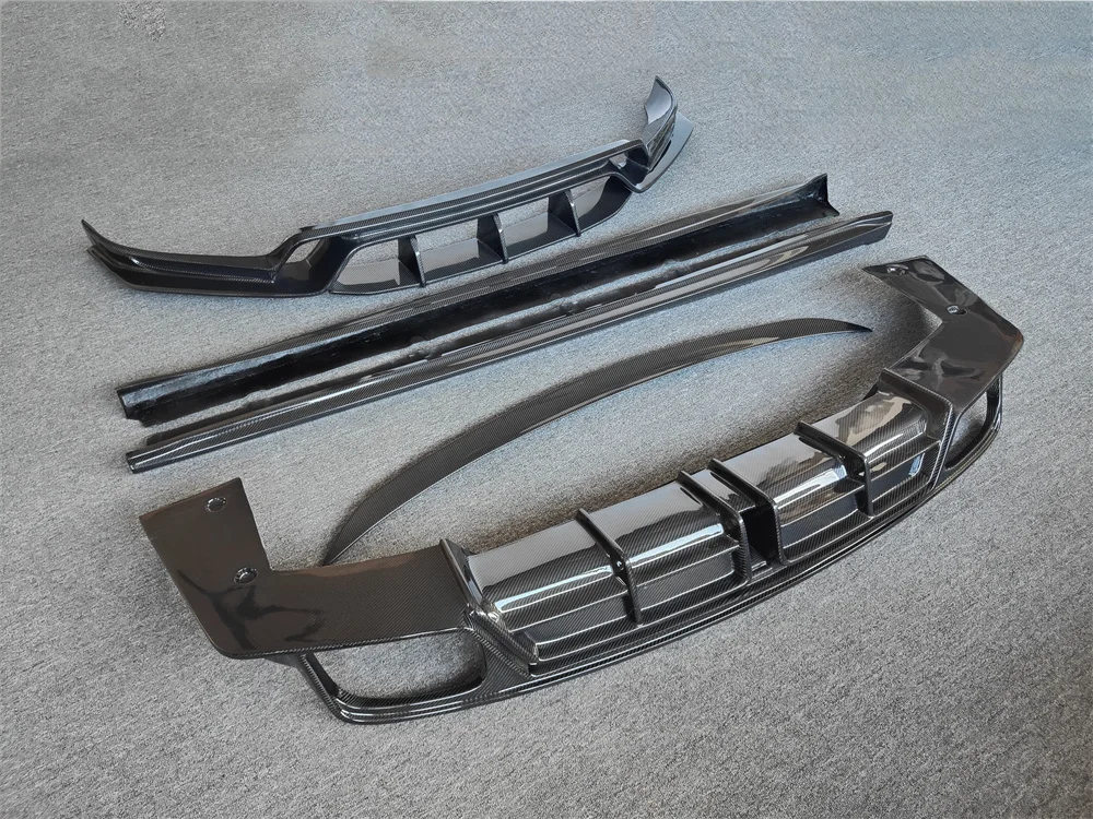 

2018-2021 for Porsche Cayenne Coupe Modification Body Kit Carbon Fiber Front Bumper Rear Diffuser Side Skirt Spoiler