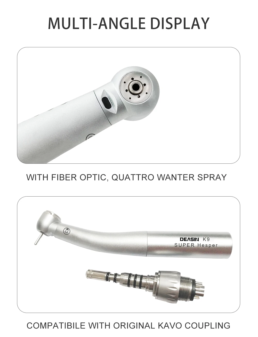 Dental High Speed Hand Piece Led Light Turbine with Ceramic Bearing Turbina Dental Led Handpiece for Kavo Quick Coupling