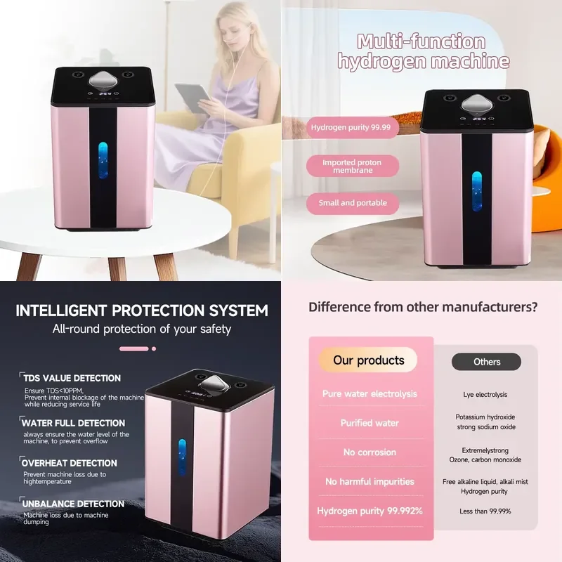 

Oxyair Portable Water Generator Machine for H2 Inhalation and -Rich Water Production