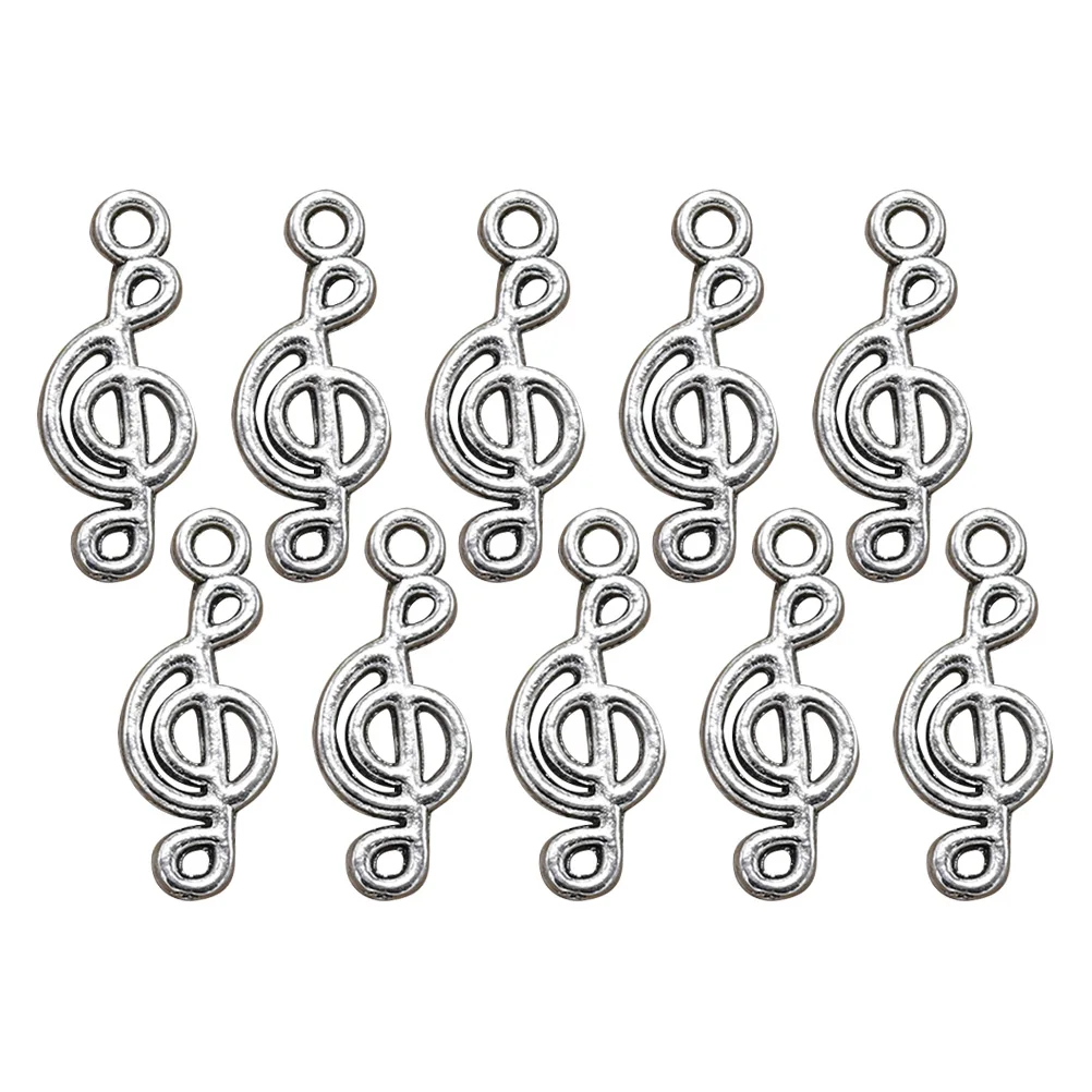 

100pcs Vintage Music Symbol Pendant Alloy Diy Charms For Jewelry Making Necklace Bracelet Keychain Craft Scrapbooking