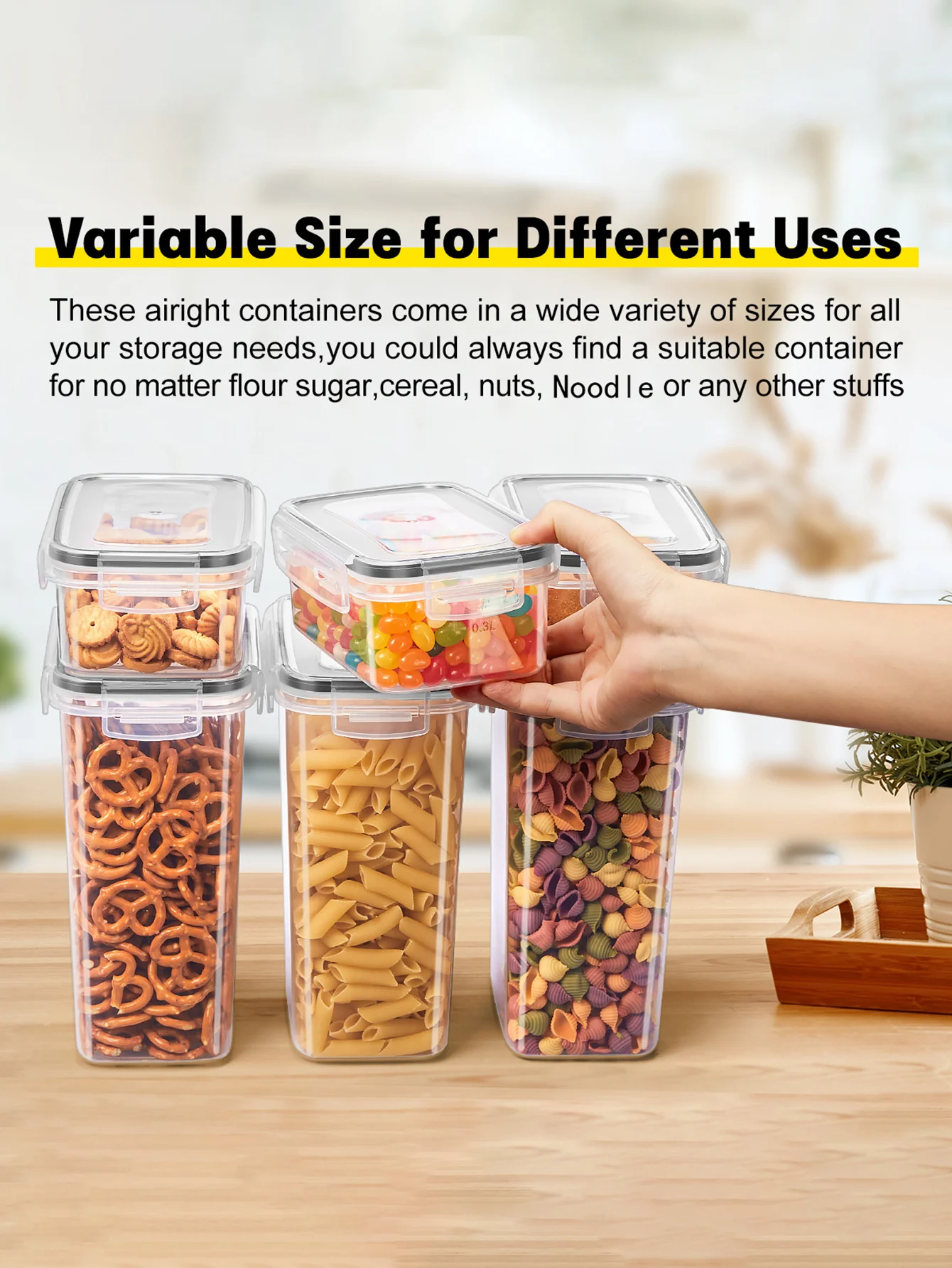 48pcs，storage and organization，labeled and marked airtight food storage containers and condiment jars - keep grains, flour, salt