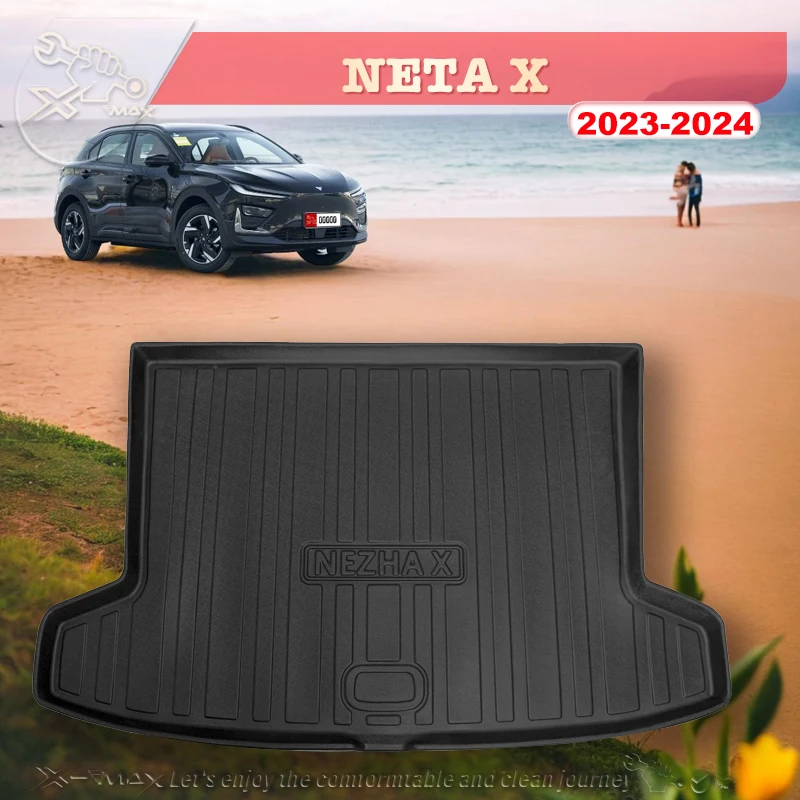 

For NETA X 2023-2024 Custom Fit Car Trunk Mat All Season Black Cargo Mat 3D Shaped Laser Measured Trunk Liners