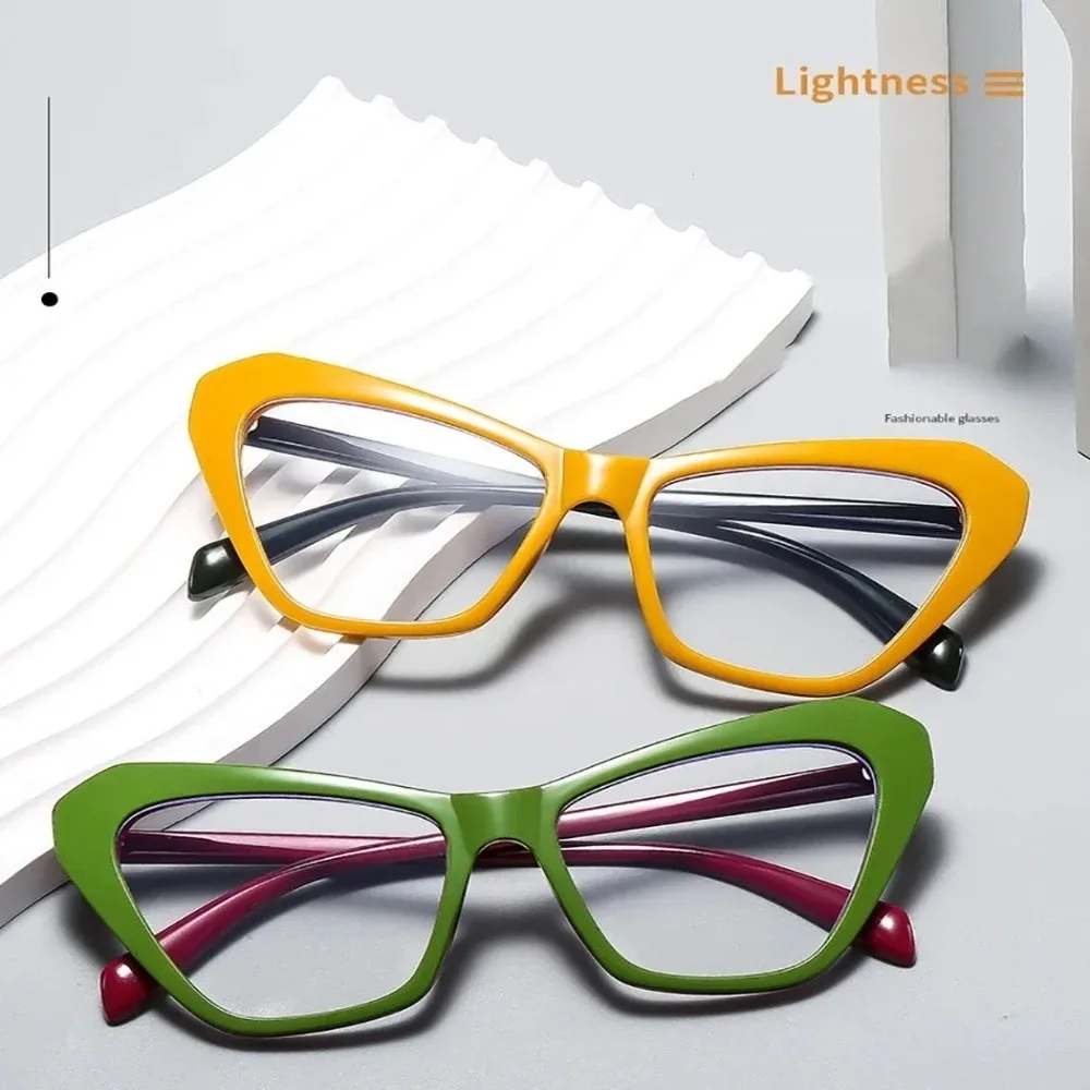 

Luxury ​Retro Frame Vintage Cat Eye Glasses Classic PC ​Designer Spectacles​ Irregular Eyeglasses