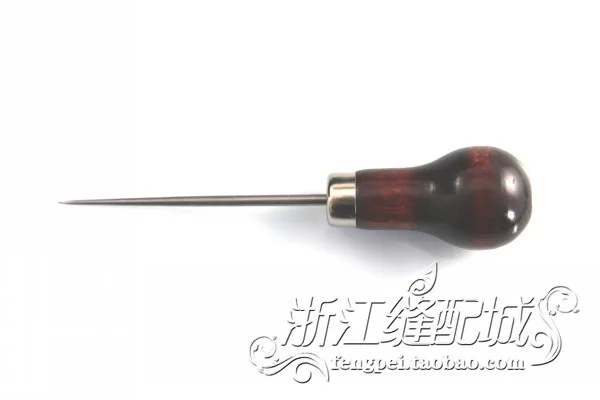 Awls Wooden Handle Steel Through An Enhanced Version Of Oxidation And Hard Pin Hardened Tool Steel Needle Stitch