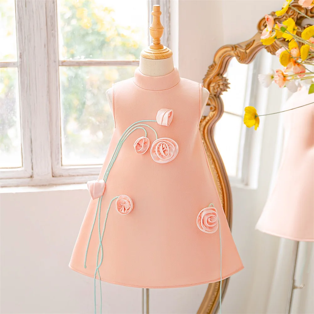 

Детское бальное платье с цветочным принтом, вечерние платья принцессы на день рождения и свадьбу для девочек, платье для выпускного вечера и подружек невесты