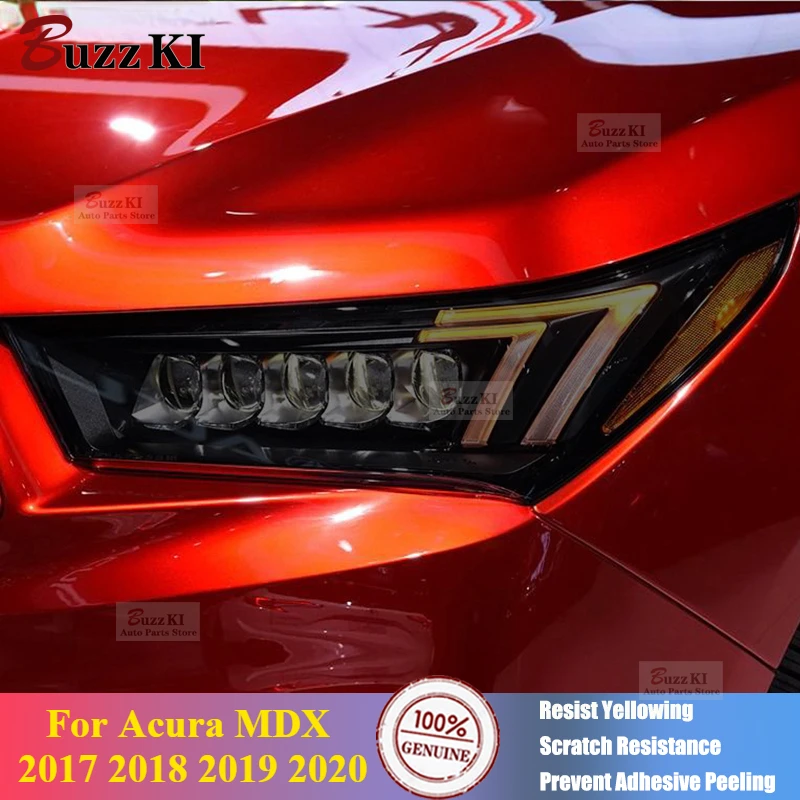 

Для Acura MDX 2017 2018 2019 2020 2 шт. Защитная пленка для автомобильных фар Дымчатая черная прозрачная Автомобильная защитная наклейка из ТПУ